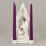 ADVENT WREATH SILVER DOT HOLY FAMILY