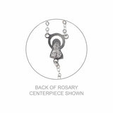5.5mm Amethyst Fire Crystal Bead Rosary with Crucifix and Madonna Center