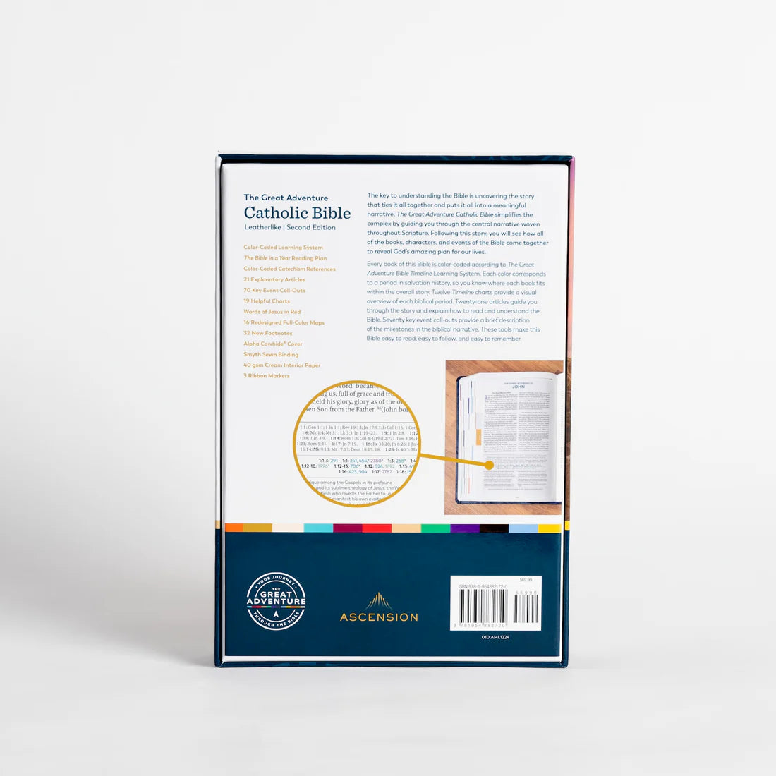 BIBLE RSV Catholic Great Adventure LEATHER Blue - SECOND EDITION
