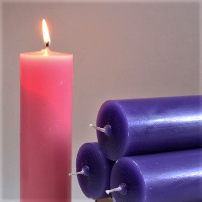 ADVENT CANDLE SET (12" X 1-3/4") Tenex Candles