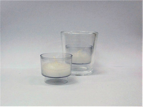 PARAFFIN WAX - 2-Hour Votive Crystal ez-Lites (Disposable Plastic Cups)