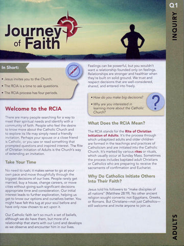 #01 Journey of Faith for Adults - Inquiry