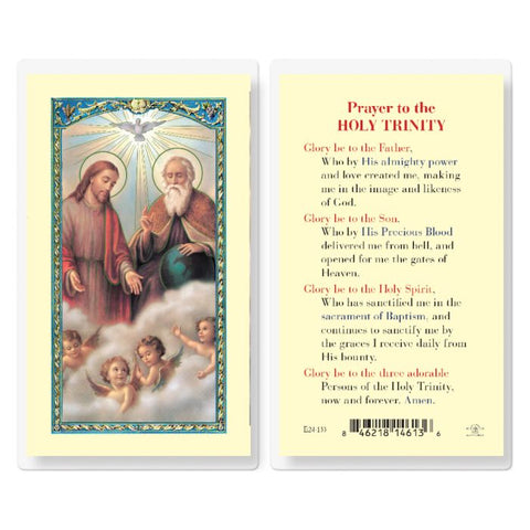Prayer to the Holy Trinity Holy Card