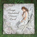 Memorial Angel Garden Stone Plaque 11.25"