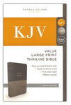 BIBLE VALUE THINLINE  LARGE PRINT - Gray/Black