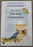 God's Blessings, Great Grandson, On Your First Holy Communion - Card