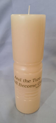 And Two Shall Become One (Ivory) Wedding Candle