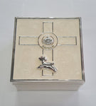 2.25"H HINGED KEEPSAKE BOX - CROSS/LAMB