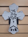 9.75" OH HOLY NIGHT WALL CROSS