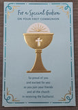 For a Special Godson On Your First Communion - Card