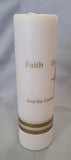 Faith Hope Love Wedding Candle