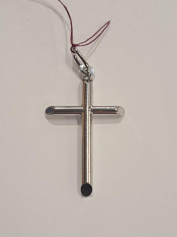 SS Cross Round Tube Pendant