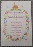 For a Special Niece On Your First Holy Communion - Card