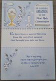For a Wonderful Grandson on Your First Holy Communion - Card