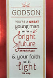 Godson, You're a Great Young Man - Confirmation Card