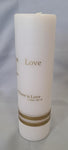 Faith Hope Love Wedding Candle