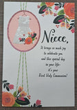 Niece - First Holy Communion Card