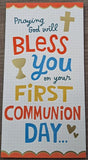 Praying God will Bless You on Your First Communion Day - Money Card