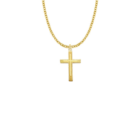 GOLD FILLED CROSS W/ 18" CHAIN