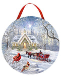 Ornament-Canvas-LED Sleigh Ride (4.75")