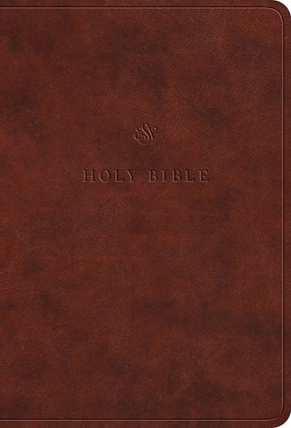 Bible ESV Value Large Print Compact Bible - Chestnut Trutone