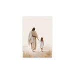 Canvas-Jesus Walking With Child (5 x 7)