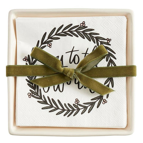 Napkin Tray-Joy To The World with 20 Napkins