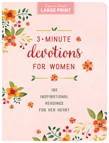 3 MINUTE DEVOTIONS FOR WOMEN LARGE PRINT