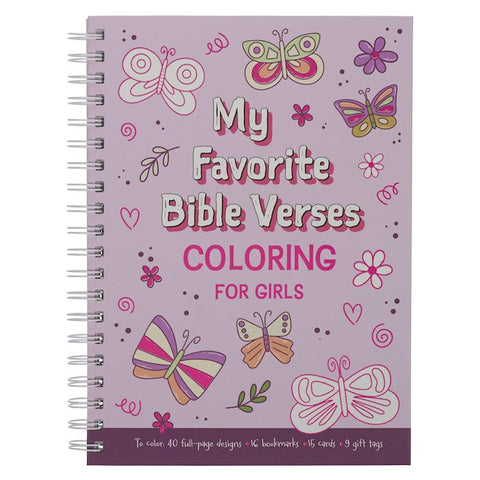 COLOURING BOOK FAVORITE BIBLE VERSES FOR GIRLS