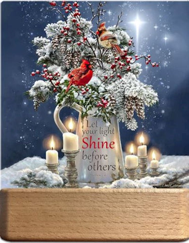 Night Light/Plaque-LED-Candle Light Christmas (7"H)