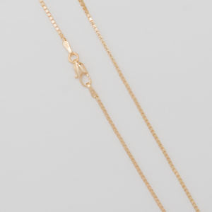 20" Gold Plated Sterling Silver Medium Box Chain