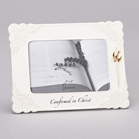 Confirmation Frame - Porcelain Lace