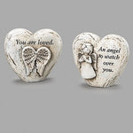 ASSORTED ANGEL HEART STONE 3"