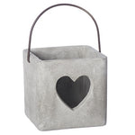 3.75"H CEMENT HEART CONTAINER