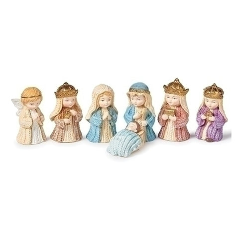 4"H 7PC SET CHILD KNIT PAGEANT WITH DISPLAY BOX