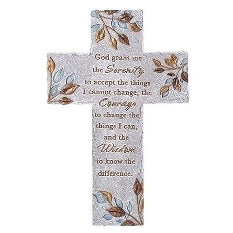 8" SERENITY PRAYER WALL CROSS