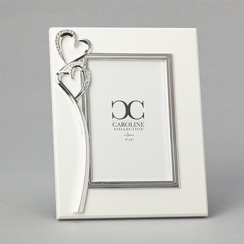 9"H TWO HEART FRAME WEDDING