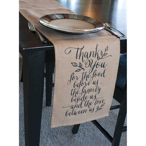 Thank You Fabric Table Runner