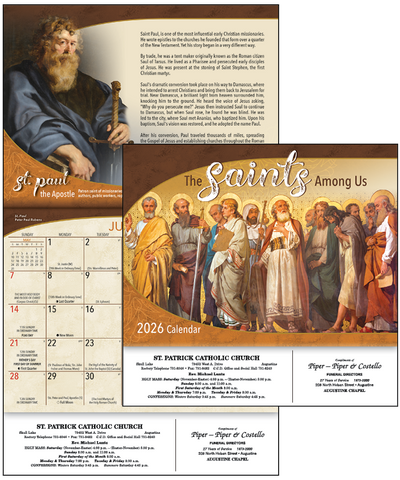 2026 THE SAINTS AMONG US CALENDAR