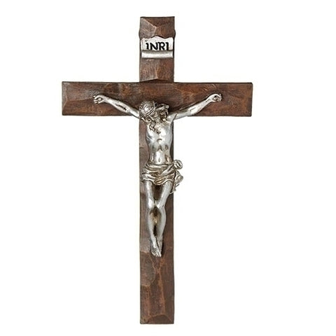 8" CRUCIFIX W/SILVER CORPUS