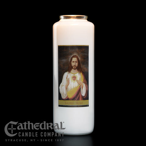 Glass 6 DAY Sacred Heart Candle