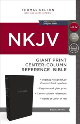 BIBLE NKJV Reference GIANT PRINT Imitation Leather Black