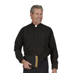 CLERGY SHIRT LONG SLEEVE BLACK 16.5-36/37 #234