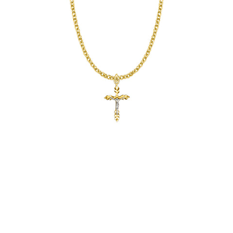 GF CROSS PENDANT WITH SS CRUCIFIX