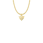 GOLD PLATED PIERCED DOVE PENDANT W/18" GP CH