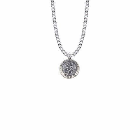 SS ST CHRISTOPHER MEDAL W/ 20" CHAIN