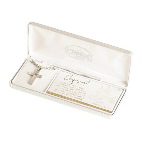 Necklace Men's Confirmation Dove On Cross