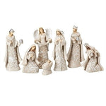 7.5"H NATIVITY SET 7 PC PAPERCUT STYLE W/ANGEL