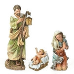 NAT SET 3 PC 27"H HOLY FAMILY COLOUR INDOOR