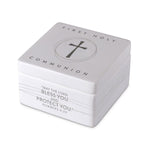 FIRST COMMUNION KEEPSAKE BOX - White Resin
